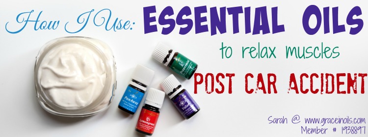 How I Use: Essential Oils to Relax Muscles Post Car Accident. Learn how I use essential oils to support healthy joint and cartilage function post injuries such as car accidents. 